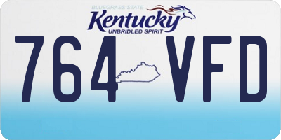 KY license plate 764VFD