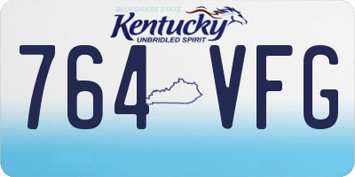 KY license plate 764VFG