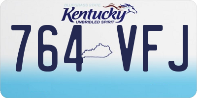 KY license plate 764VFJ