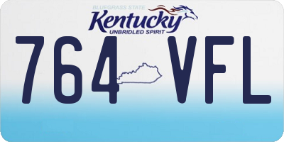 KY license plate 764VFL