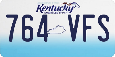 KY license plate 764VFS