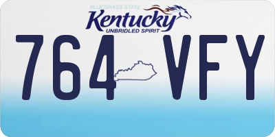 KY license plate 764VFY