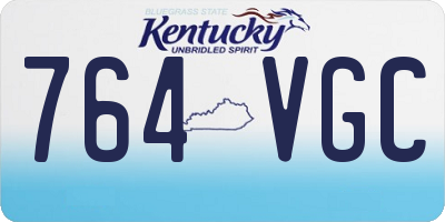 KY license plate 764VGC
