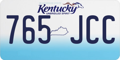 KY license plate 765JCC