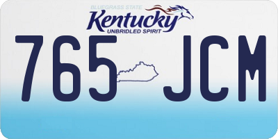 KY license plate 765JCM