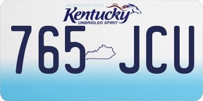 KY license plate 765JCU
