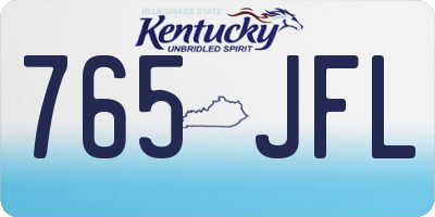KY license plate 765JFL