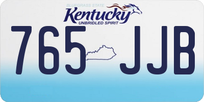 KY license plate 765JJB