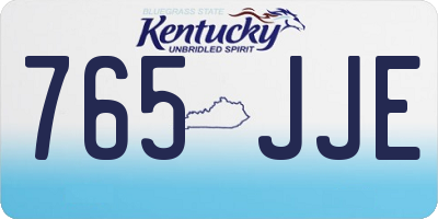 KY license plate 765JJE