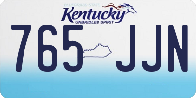 KY license plate 765JJN