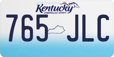 KY license plate 765JLC