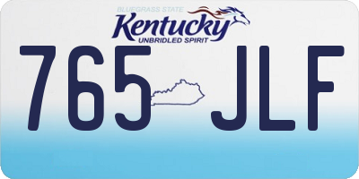 KY license plate 765JLF