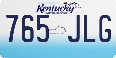 KY license plate 765JLG