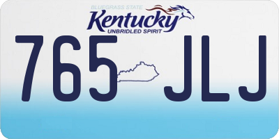 KY license plate 765JLJ