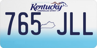 KY license plate 765JLL