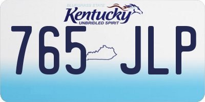KY license plate 765JLP