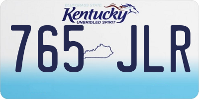 KY license plate 765JLR