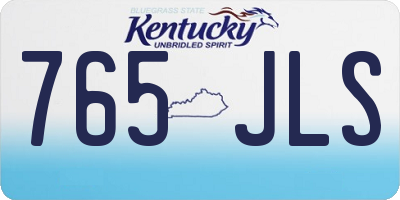 KY license plate 765JLS