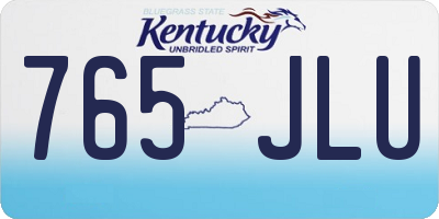 KY license plate 765JLU