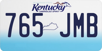 KY license plate 765JMB
