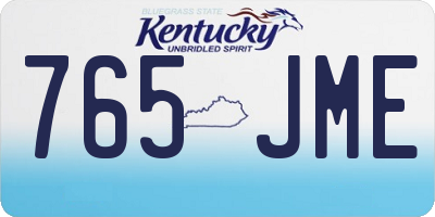 KY license plate 765JME