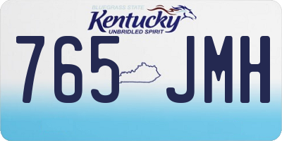 KY license plate 765JMH