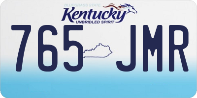 KY license plate 765JMR