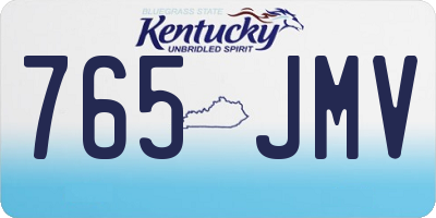 KY license plate 765JMV