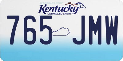 KY license plate 765JMW