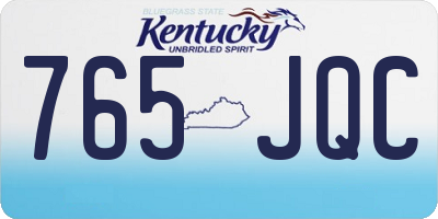 KY license plate 765JQC