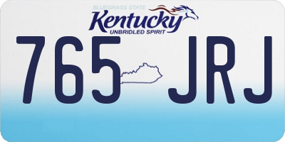 KY license plate 765JRJ