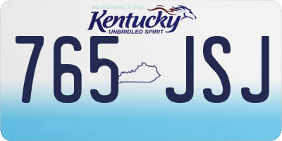 KY license plate 765JSJ