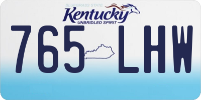 KY license plate 765LHW