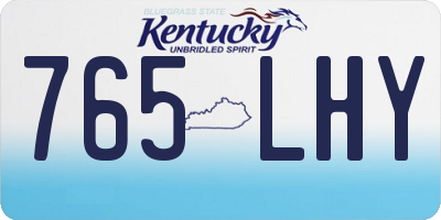 KY license plate 765LHY