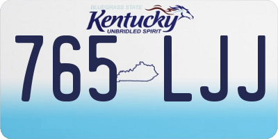 KY license plate 765LJJ