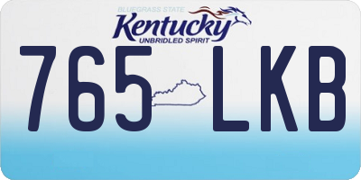 KY license plate 765LKB