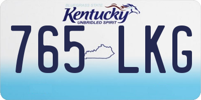 KY license plate 765LKG