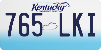 KY license plate 765LKI