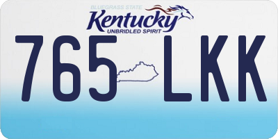 KY license plate 765LKK