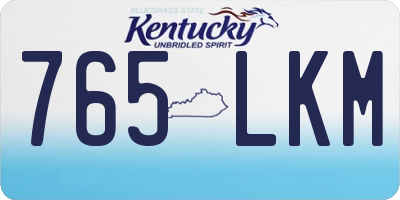 KY license plate 765LKM