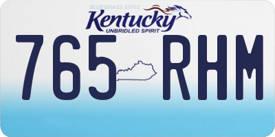 KY license plate 765RHM