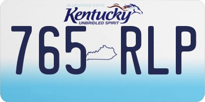 KY license plate 765RLP
