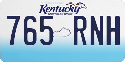 KY license plate 765RNH