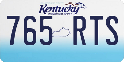 KY license plate 765RTS