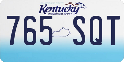 KY license plate 765SQT