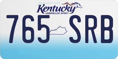 KY license plate 765SRB