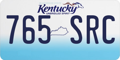 KY license plate 765SRC