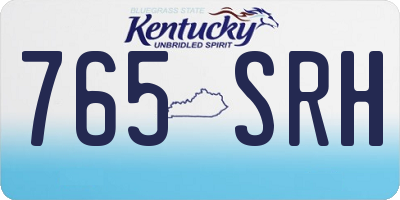 KY license plate 765SRH