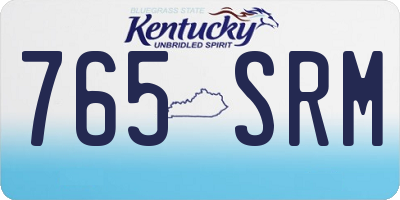 KY license plate 765SRM
