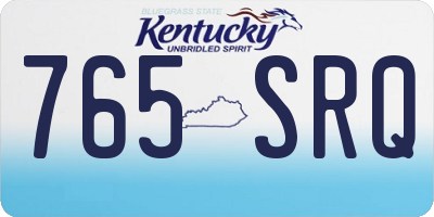 KY license plate 765SRQ